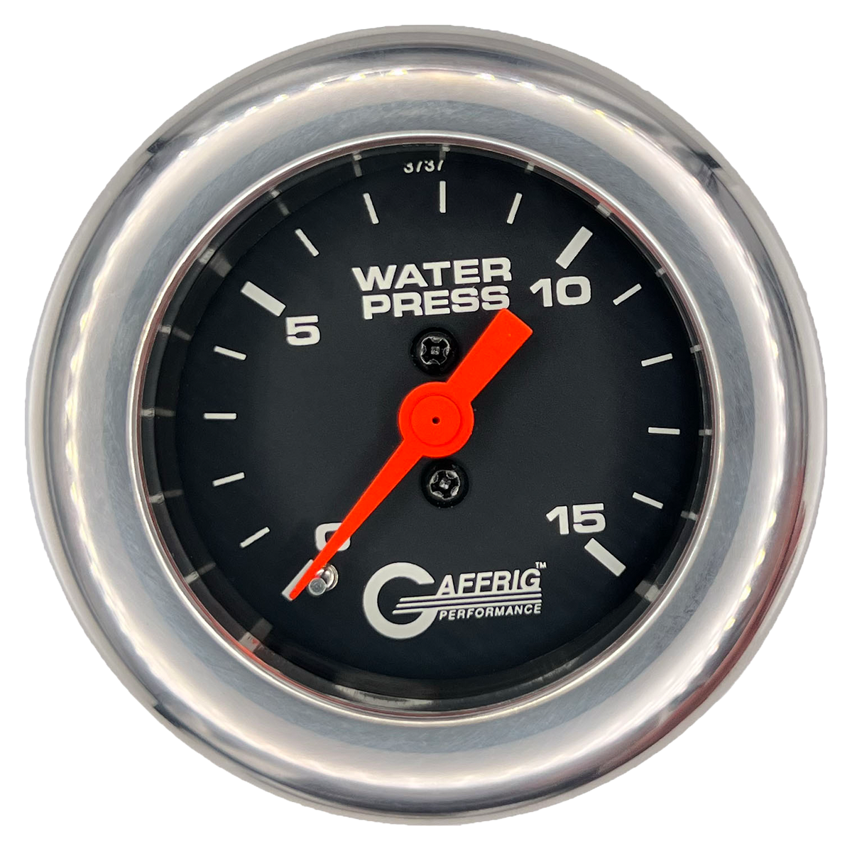 #6020 2 INCH MECHANICAL WATER PRESS. 0-15 PSI BLACK Chrome / Step