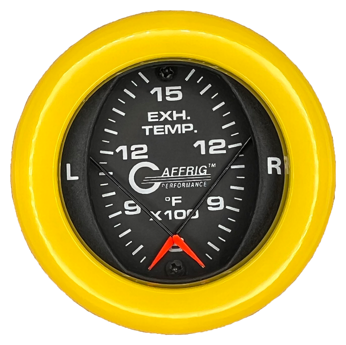 #6024 2 INCH MECHANICAL DUAL PYROMETER 600 - 1600 F BLACK Yellow / Step