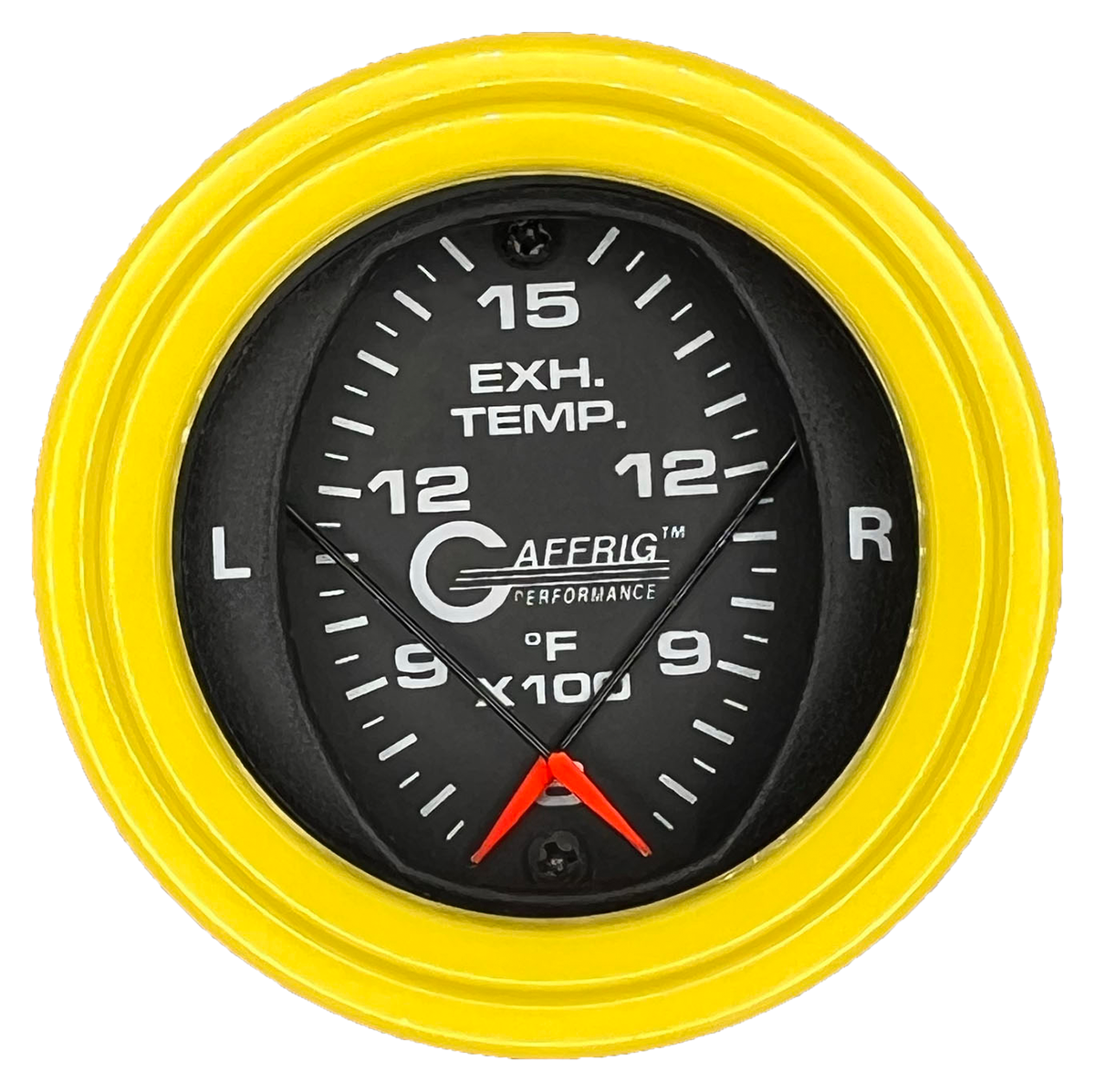 #6024 2 INCH MECHANICAL DUAL PYROMETER 600 - 1600 F BLACK Yellow / Step