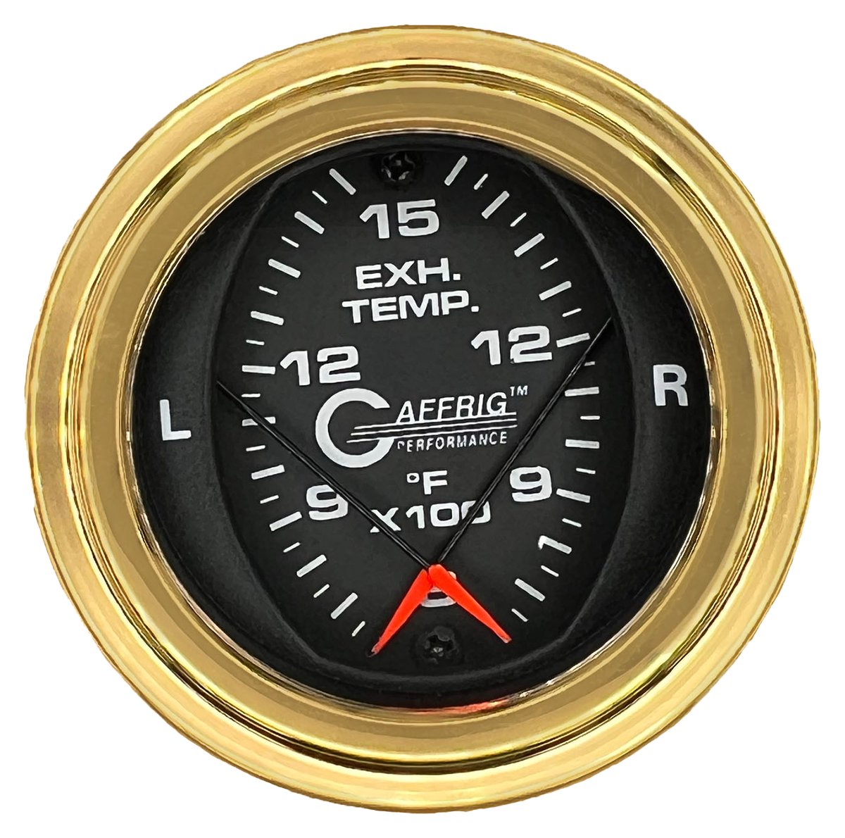 #6024 2 INCH MECHANICAL DUAL PYROMETER 600 - 1600 F BLACK Gold / Step
