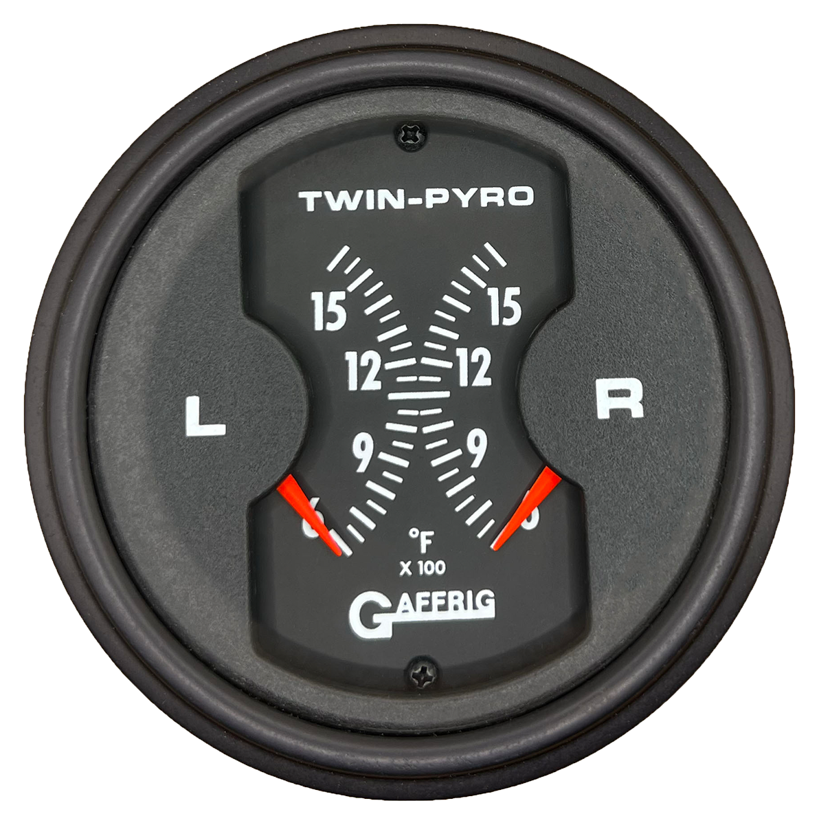 #6026 3 INCH MECHANICAL DUAL BLACK PYROMETER Black / Step