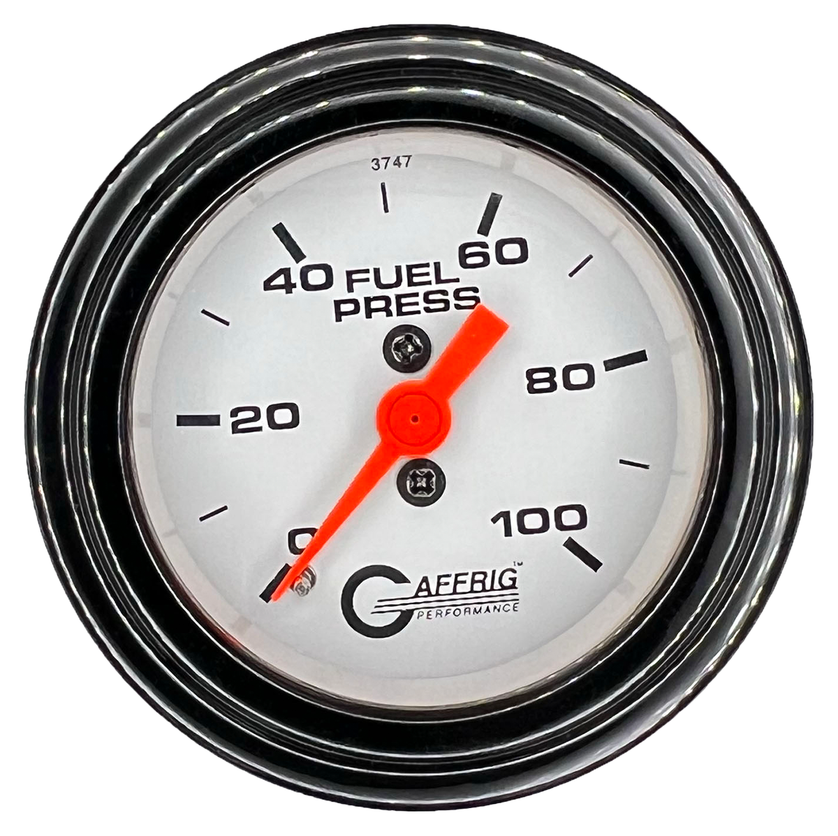 #6504 2 INCH MECHANICAL FUEL PRESS. 0-100 PSI WHITE Black / Step