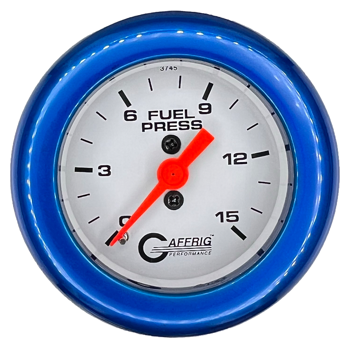 #6508 2 INCH MECHANICAL FUEL PRESS. 0-15 PSI WHITE Blue / Step