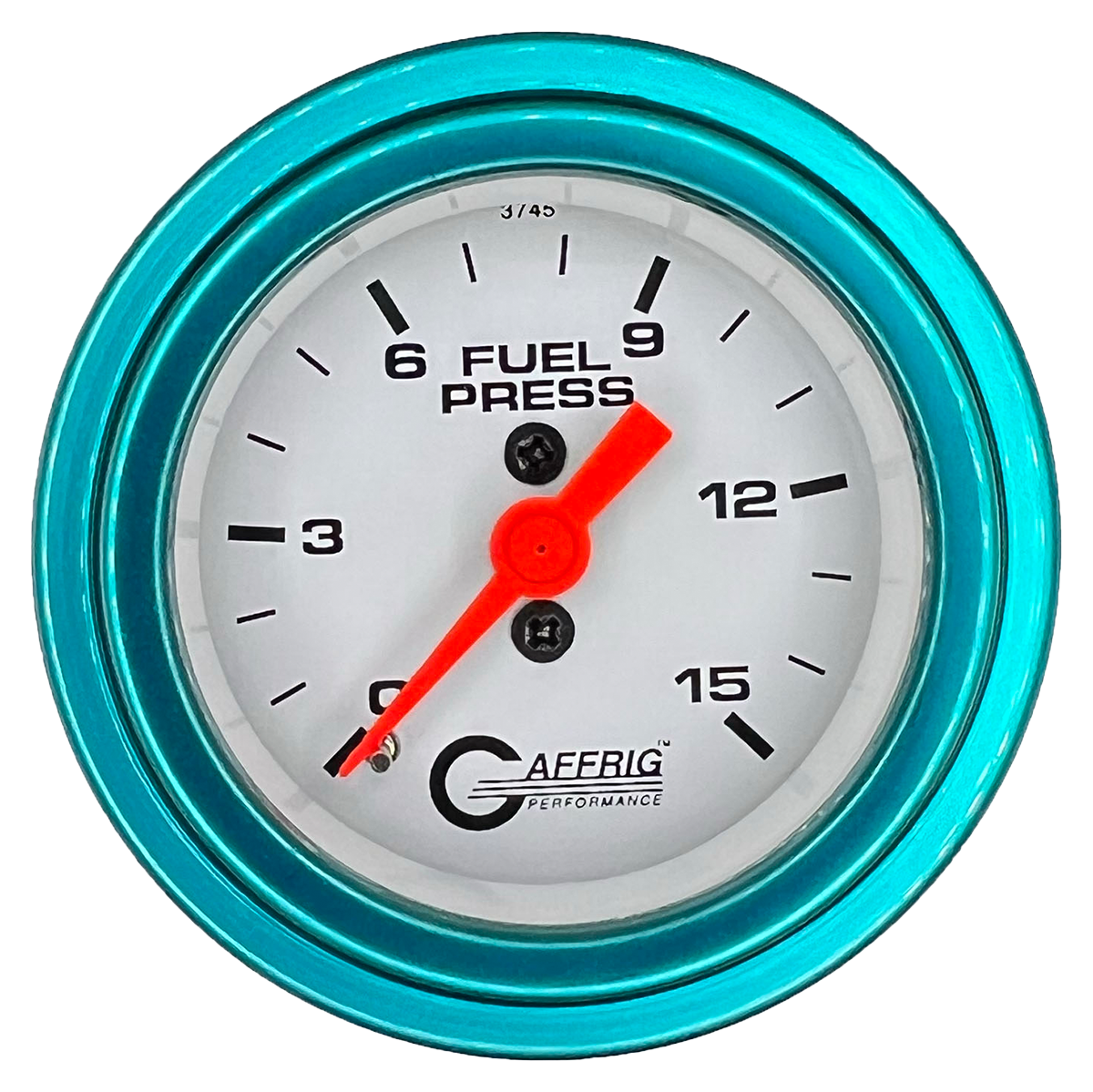 #6508 2 INCH MECHANICAL FUEL PRESS. 0-15 PSI WHITE Teal / Step