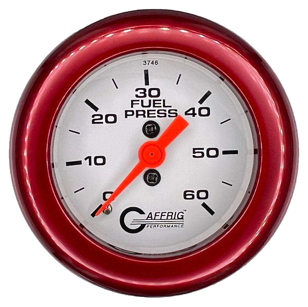 #6510 2 INCH MECHANICAL FUEL PRESS. 0-60 PSI WHITE Red / Step