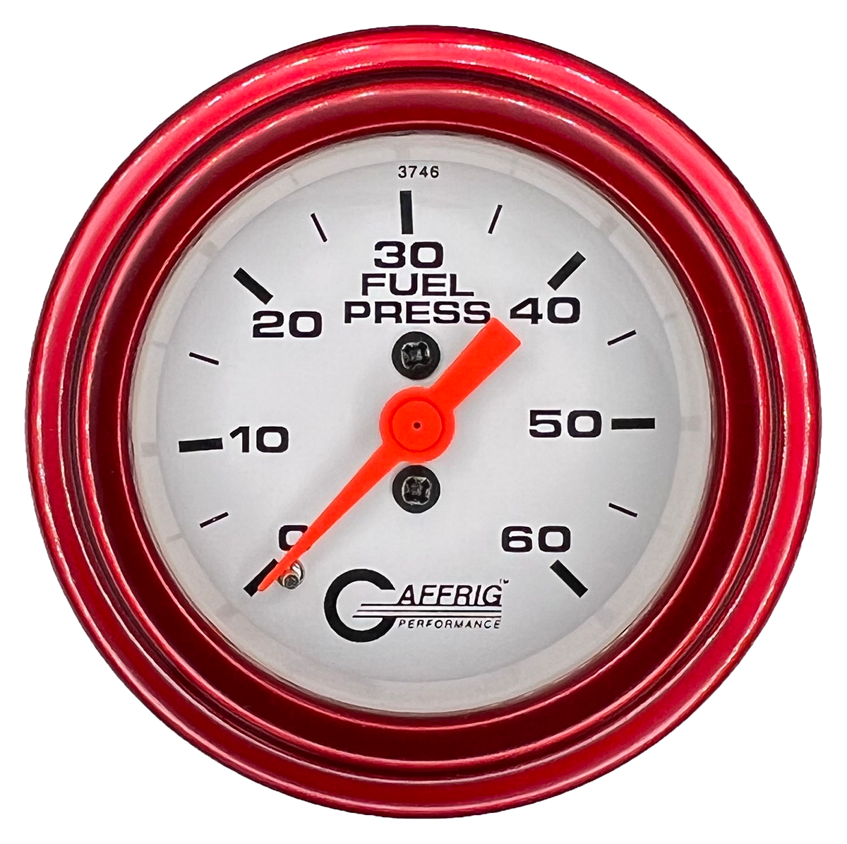 #6510 2 INCH MECHANICAL FUEL PRESS. 0-60 PSI WHITE Red / Step