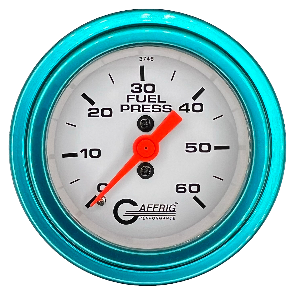 #6510 2 INCH MECHANICAL FUEL PRESS. 0-60 PSI WHITE Teal / Step