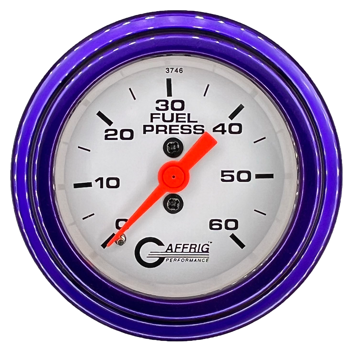 #6510 2 INCH MECHANICAL FUEL PRESS. 0-60 PSI WHITE Purple / Step