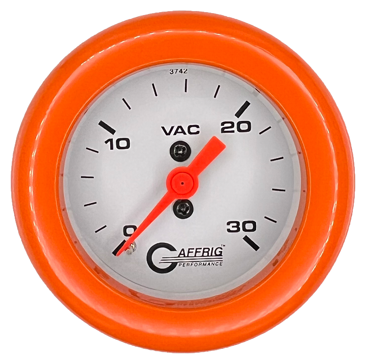 #6516 2 INCH MECHANICAL VACUUM 0-30 WHITE Orange / Step