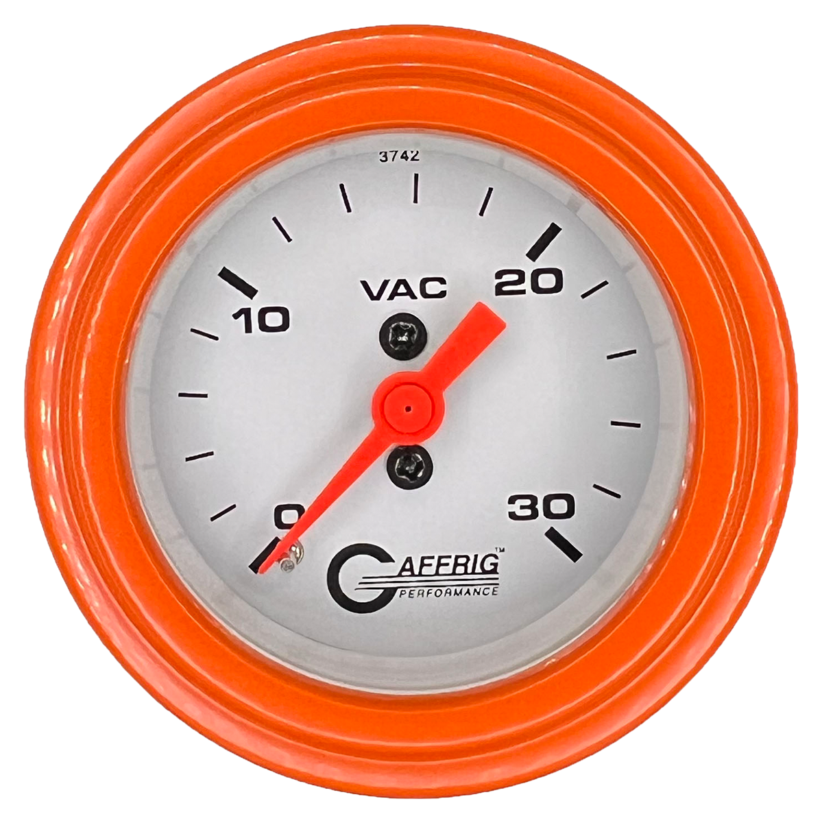 #6516 2 INCH MECHANICAL VACUUM 0-30 WHITE Orange / Step