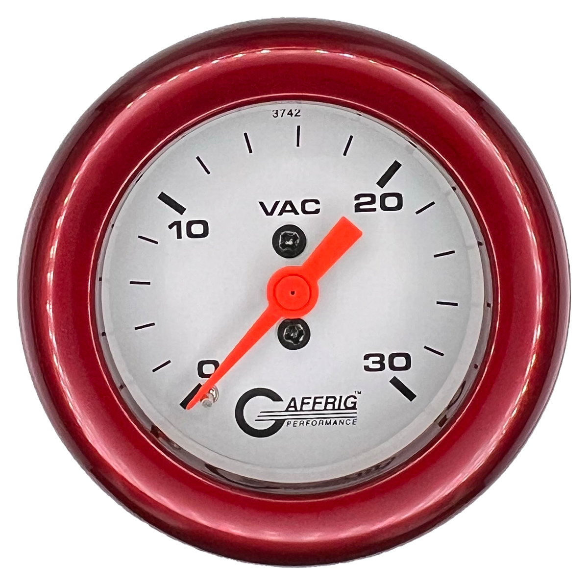 #6516 2 INCH MECHANICAL VACUUM 0-30 WHITE Red / Step