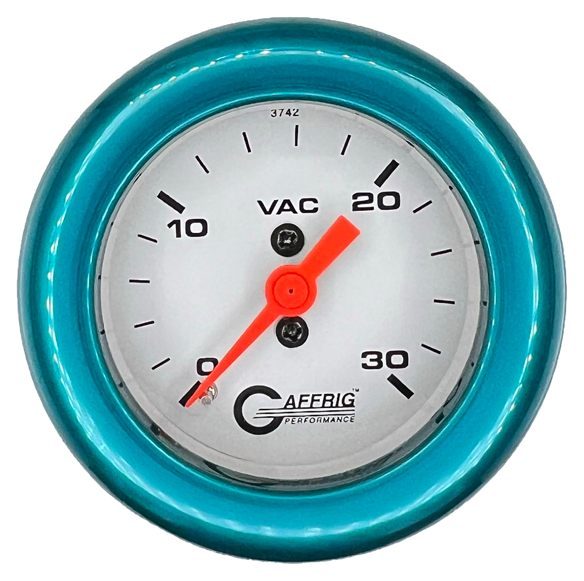 #6516 2 INCH MECHANICAL VACUUM 0-30 WHITE Teal / Step