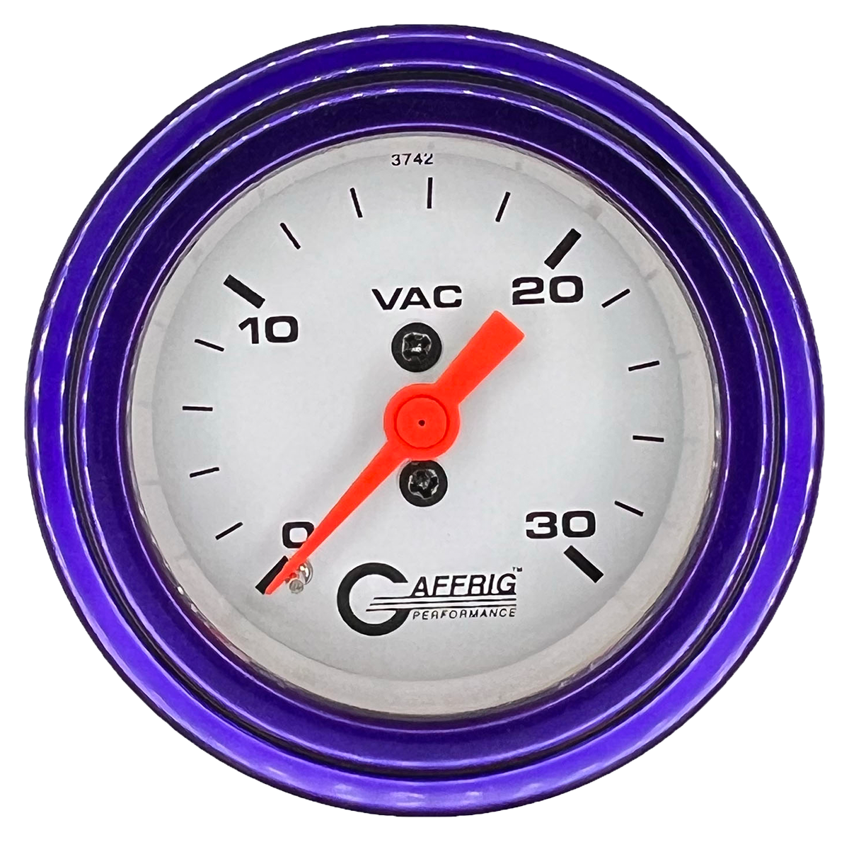#6516 2 INCH MECHANICAL VACUUM 0-30 WHITE Purple / Step