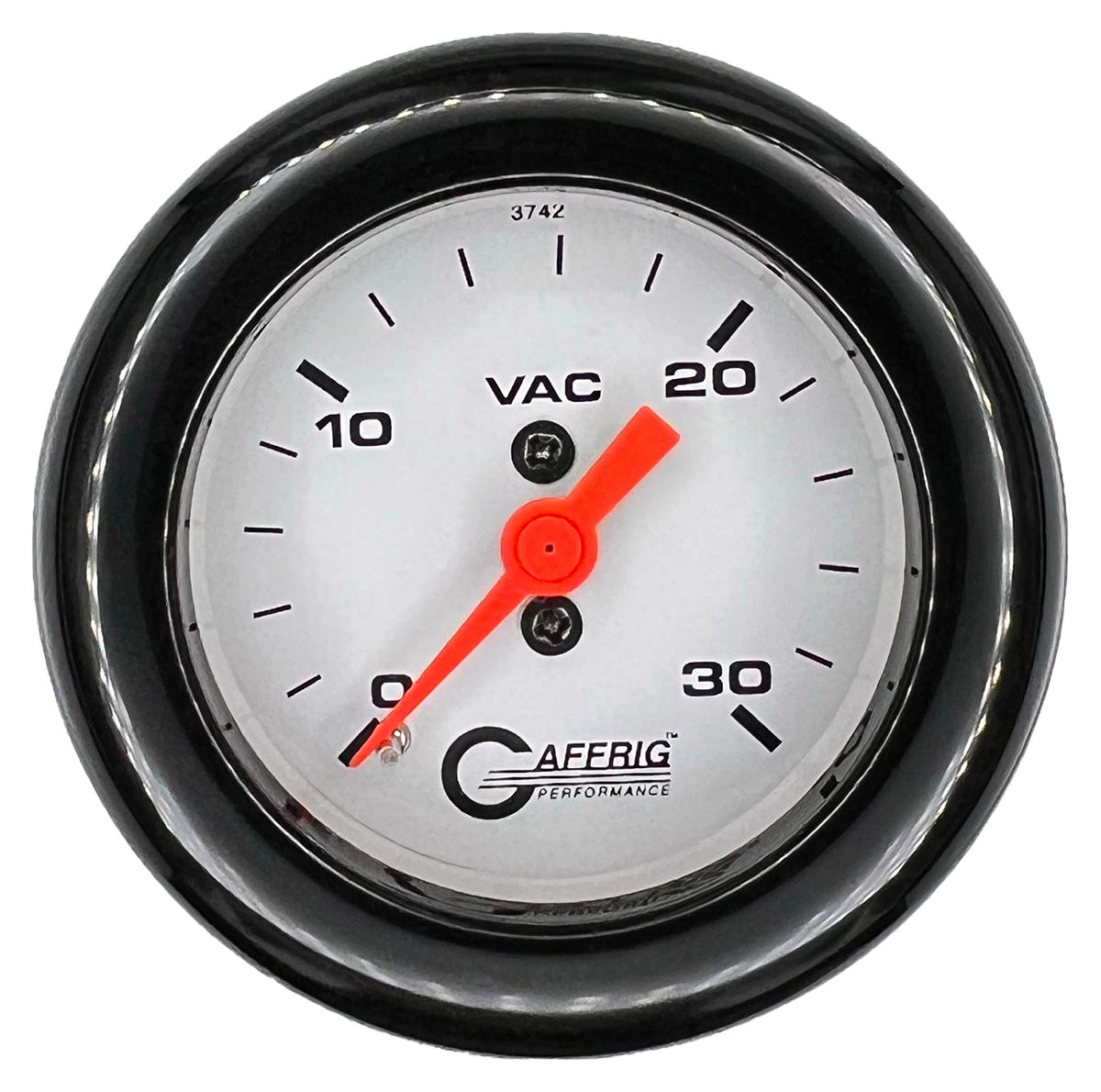 #6516 2 INCH MECHANICAL VACUUM 0-30 WHITE Black / Step