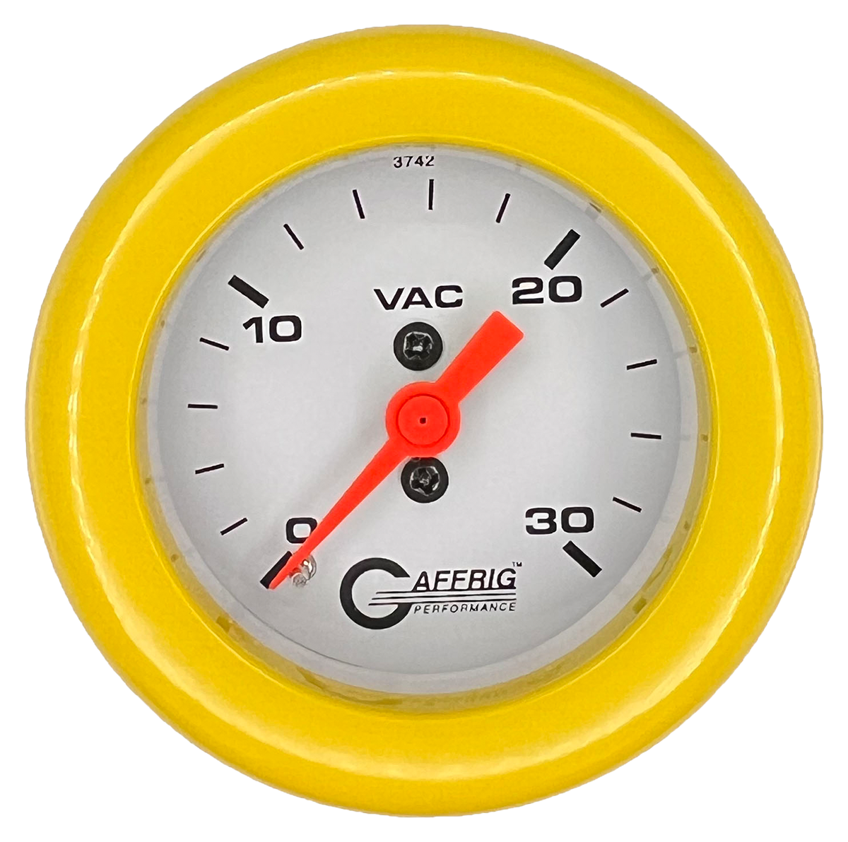#6516 2 INCH MECHANICAL VACUUM 0-30 WHITE Yellow / Step
