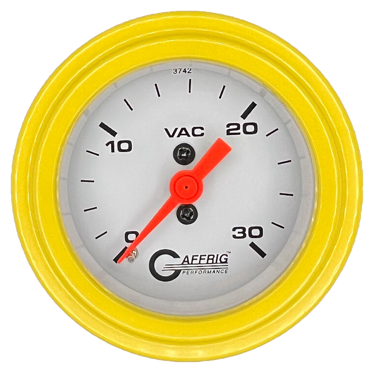 #6516 2 INCH MECHANICAL VACUUM 0-30 WHITE Yellow / Step