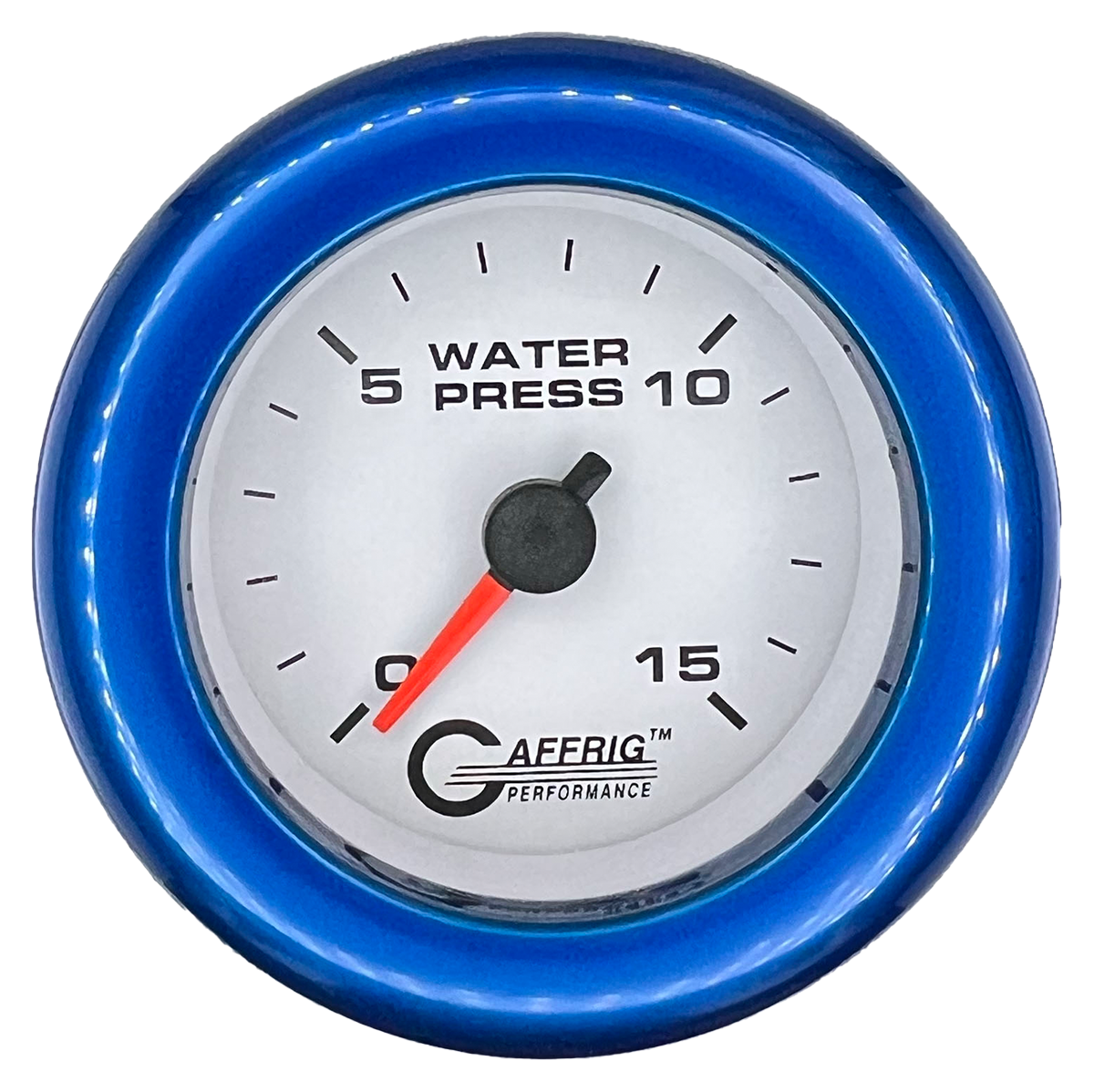 #6520 2 INCH MECHANICAL WATER PRESS. 0-15 PSI WHITE Blue / Step