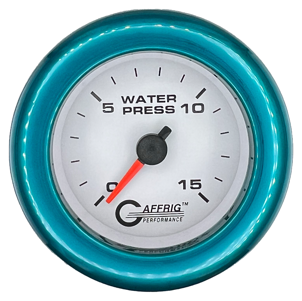#6520 2 INCH MECHANICAL WATER PRESS. 0-15 PSI WHITE Teal / Step