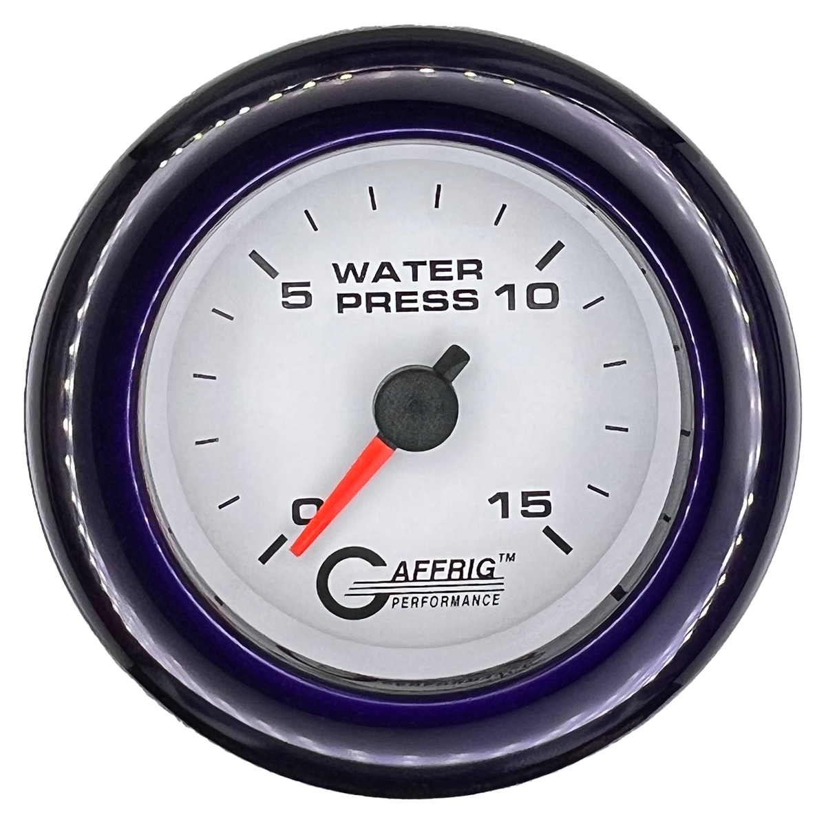 #6520 2 INCH MECHANICAL WATER PRESS. 0-15 PSI WHITE Purple / Step