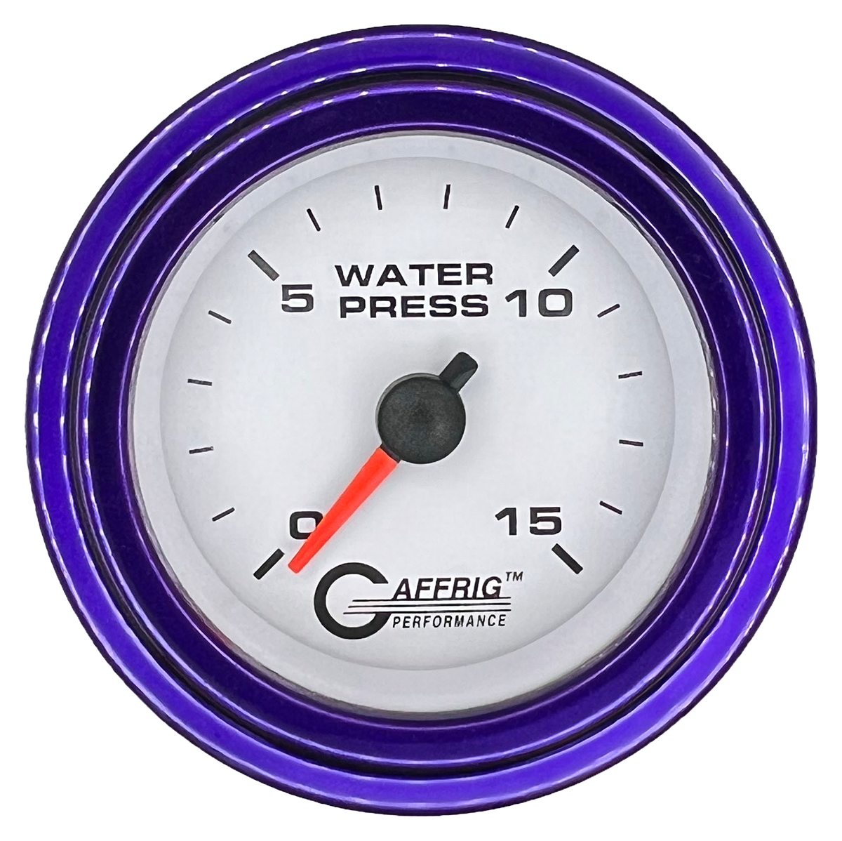 #6520 2 INCH MECHANICAL WATER PRESS. 0-15 PSI WHITE Purple / Step