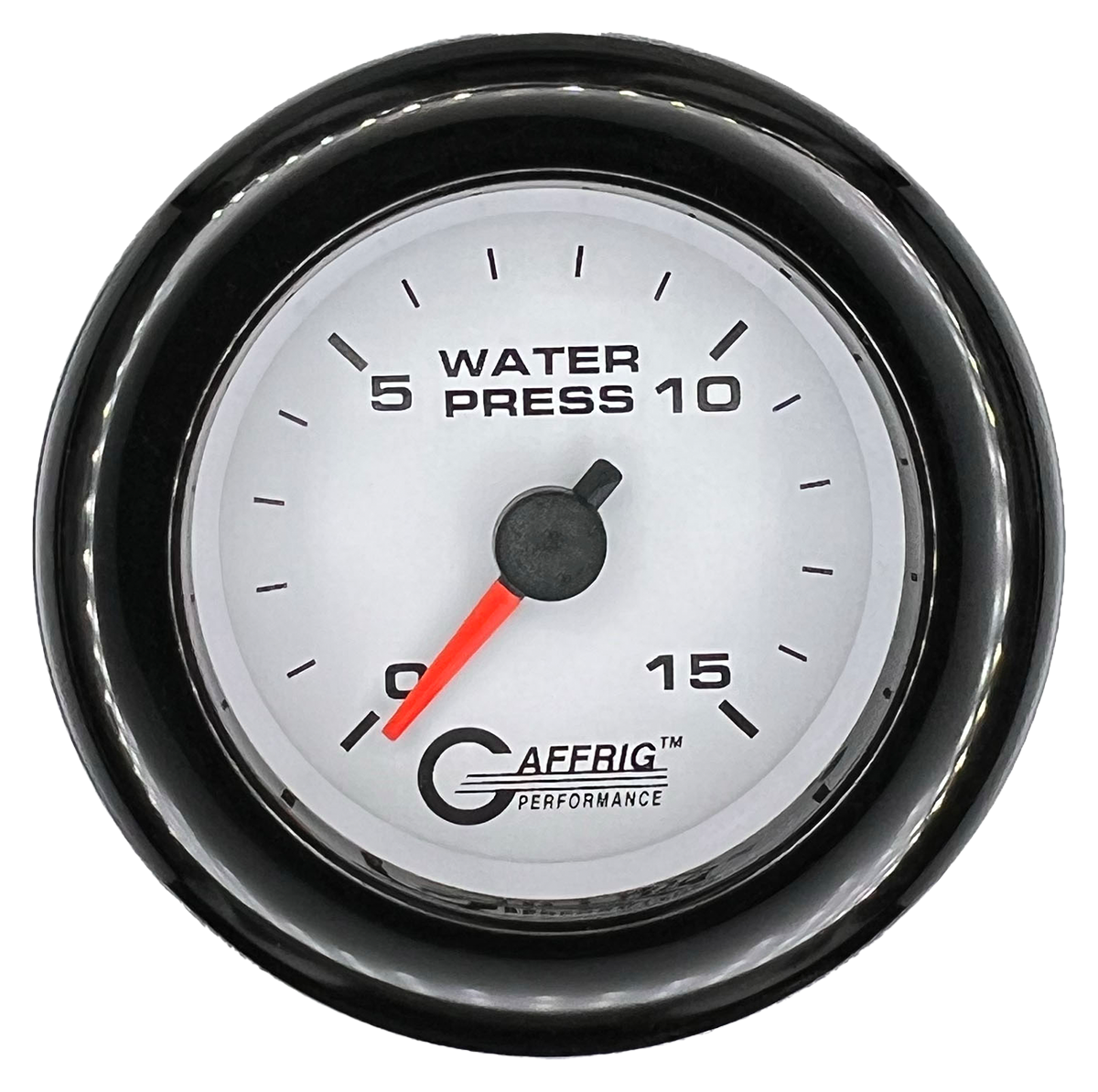 #6520 2 INCH MECHANICAL WATER PRESS. 0-15 PSI WHITE Black / Step