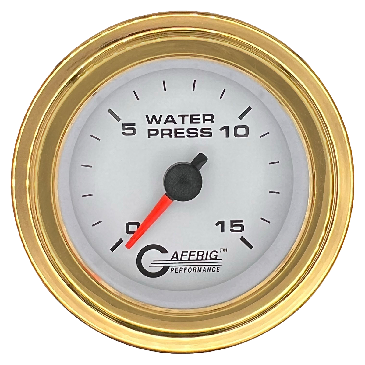 #6520 2 INCH MECHANICAL WATER PRESS. 0-15 PSI WHITE Gold / Step