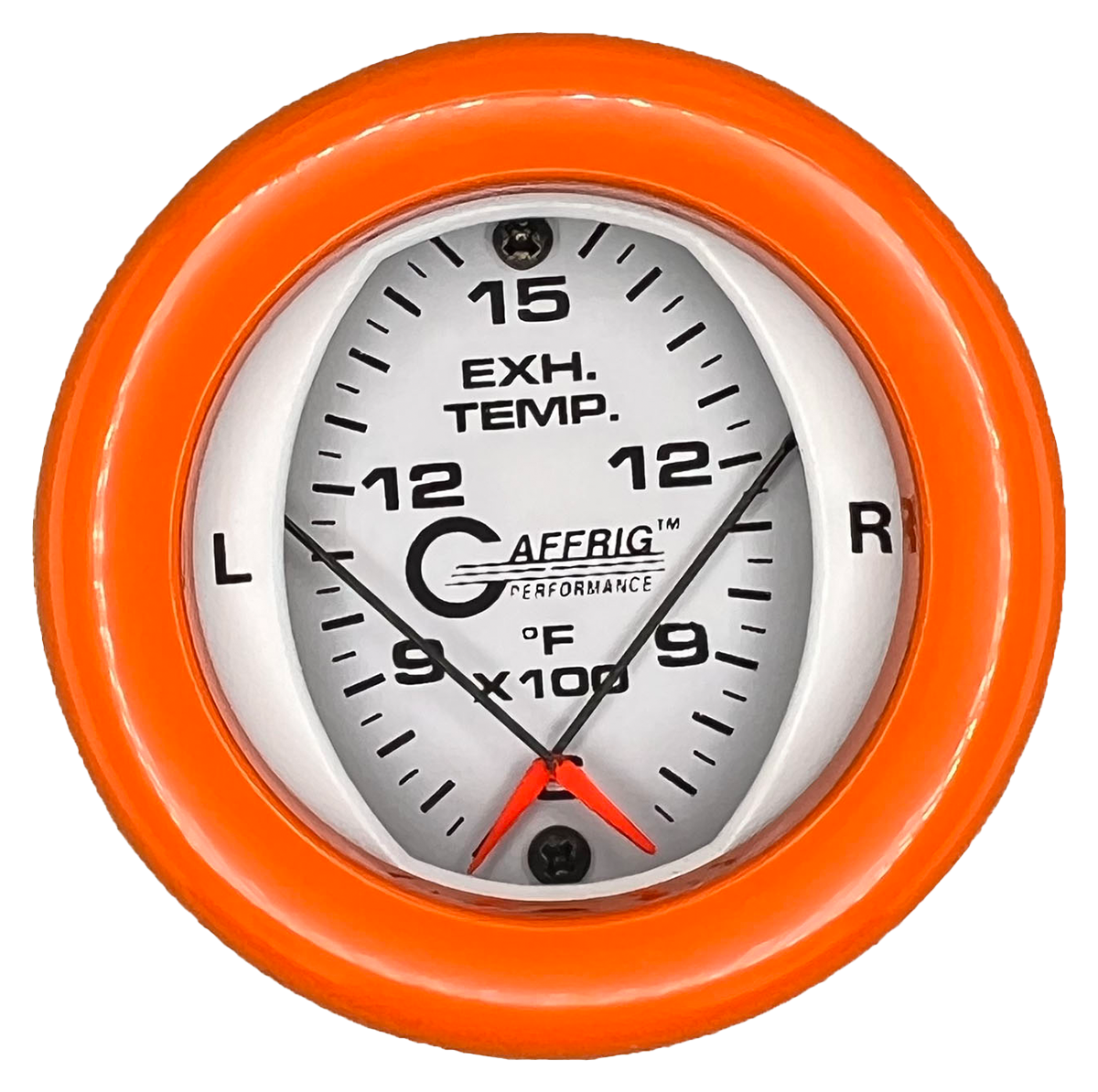 #6524 2 INCH MECHANICAL DUAL PYROMETER 600 - 1600 F WHITE Orange / Step