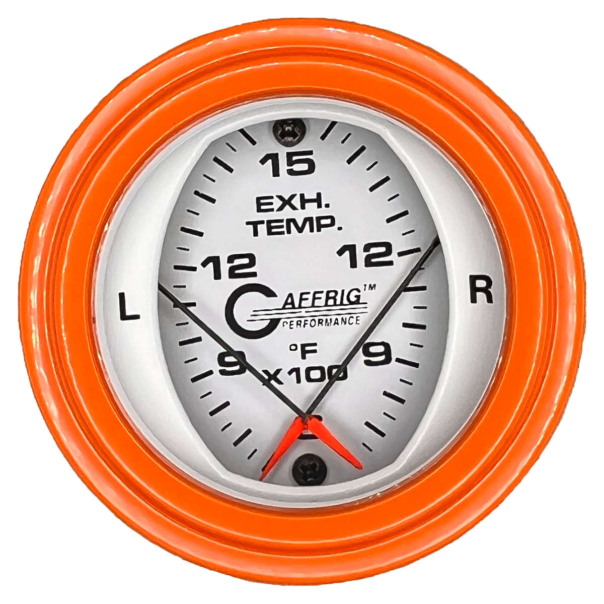 #6524 2 INCH MECHANICAL DUAL PYROMETER 600 - 1600 F WHITE Orange / Step