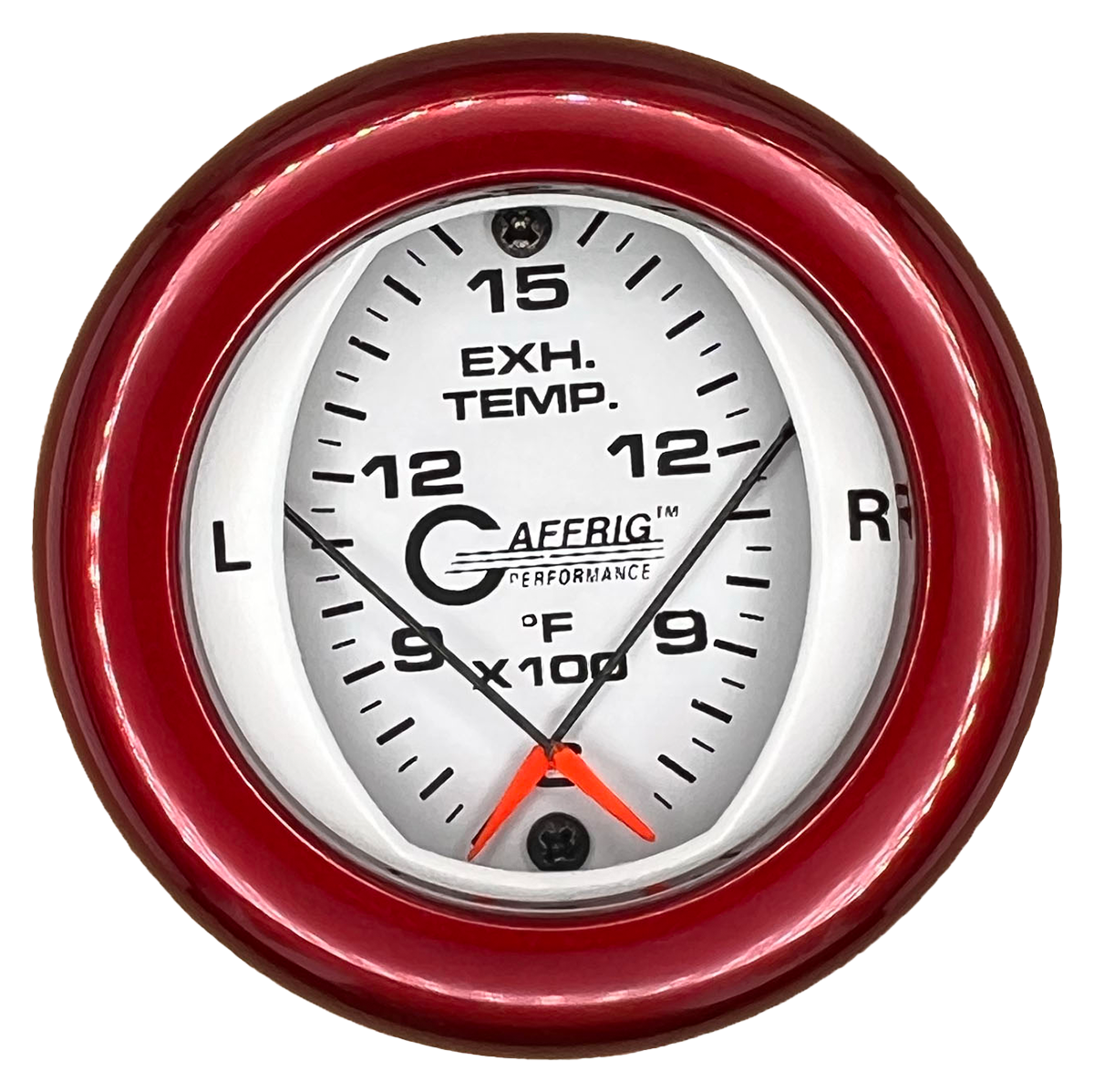#6524 2 INCH MECHANICAL DUAL PYROMETER 600 - 1600 F WHITE Red / Step
