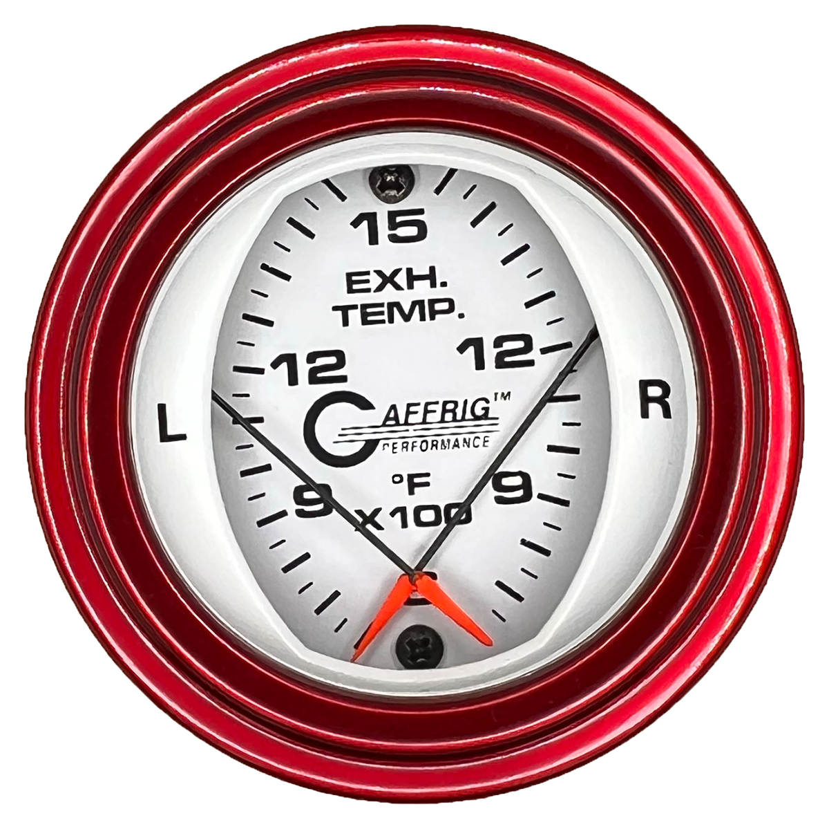 #6524 2 INCH MECHANICAL DUAL PYROMETER 600 - 1600 F WHITE Red / Step