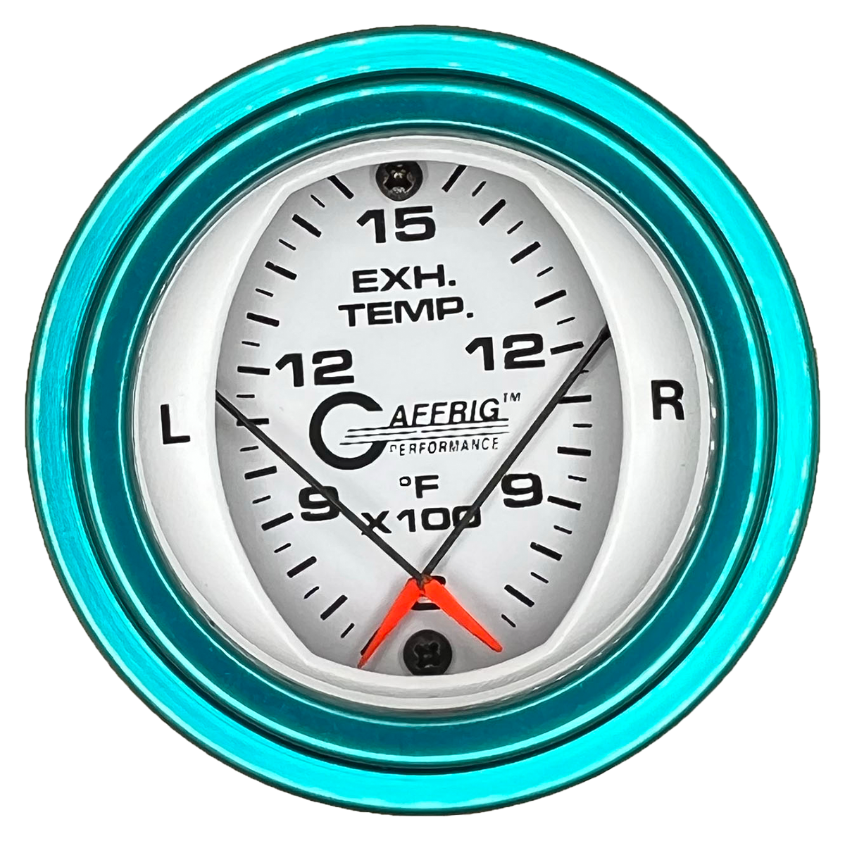 #6524 2 INCH MECHANICAL DUAL PYROMETER 600 - 1600 F WHITE Teal / Step