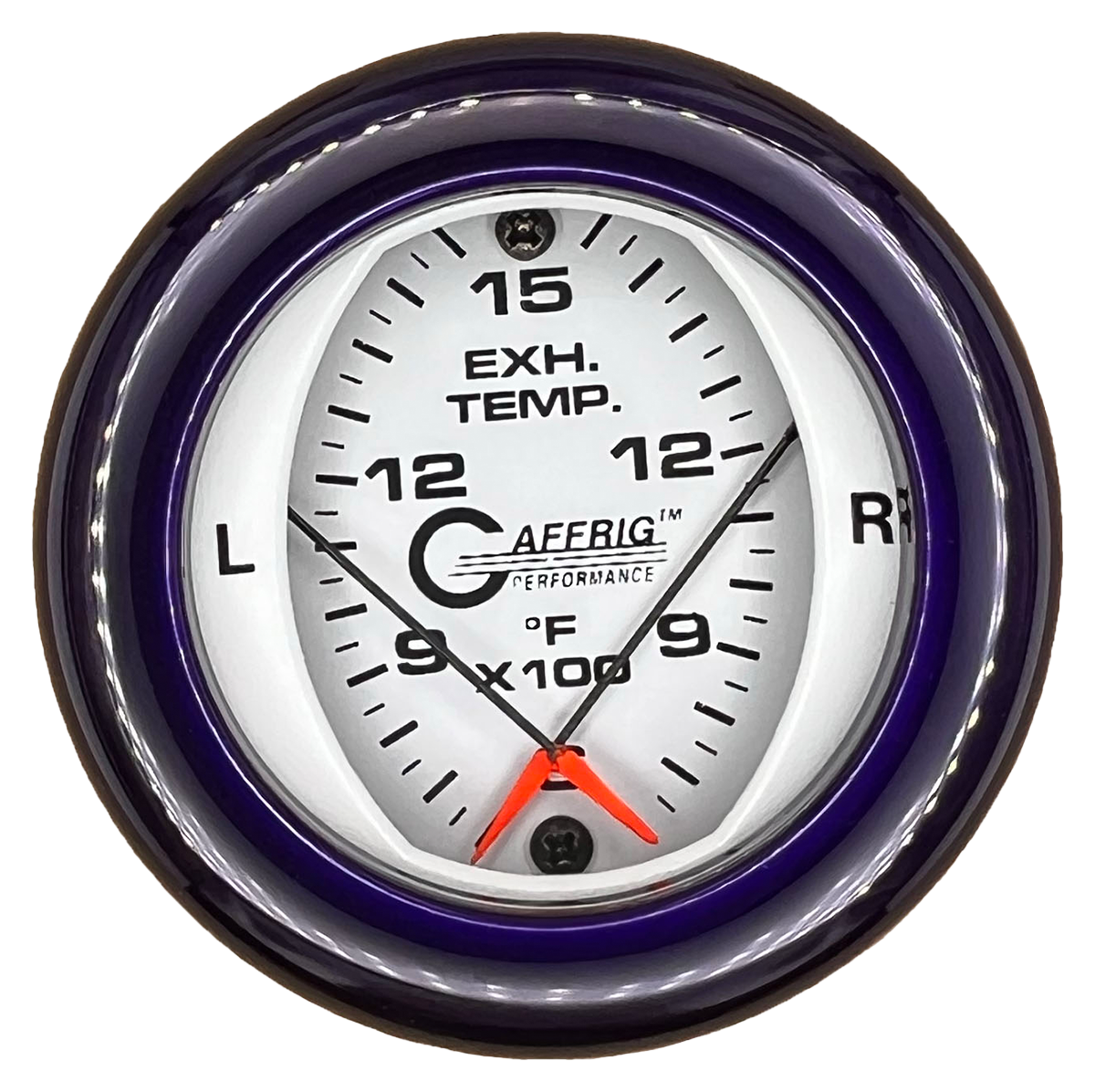 #6524 2 INCH MECHANICAL DUAL PYROMETER 600 - 1600 F WHITE Purple / Step