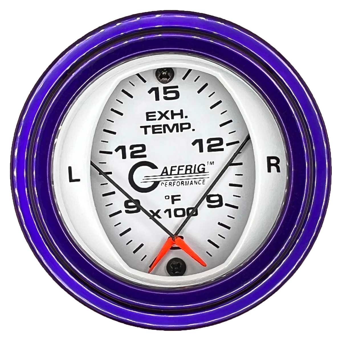 #6524 2 INCH MECHANICAL DUAL PYROMETER 600 - 1600 F WHITE Purple / Step