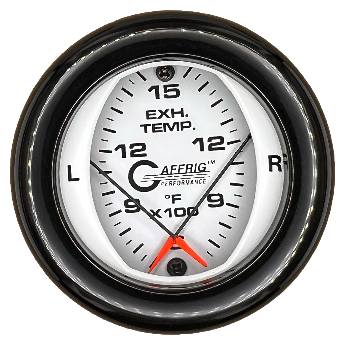 #6524 2 INCH MECHANICAL DUAL PYROMETER 600 - 1600 F WHITE Black / Step