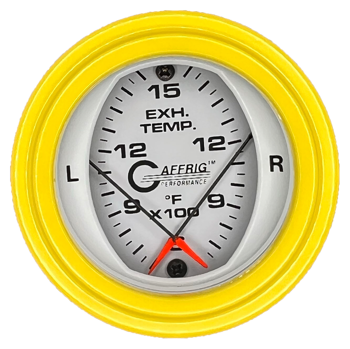 #6524 2 INCH MECHANICAL DUAL PYROMETER 600 - 1600 F WHITE Yellow / Step