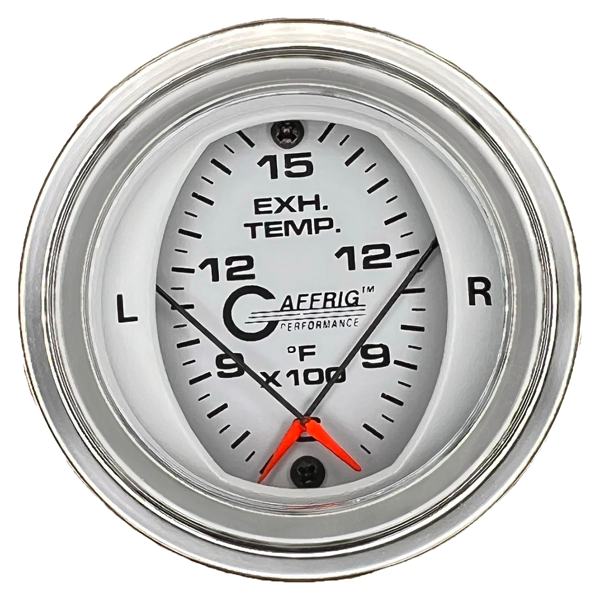 #6524 2 INCH MECHANICAL DUAL PYROMETER 600 - 1600 F WHITE Chrome / Step