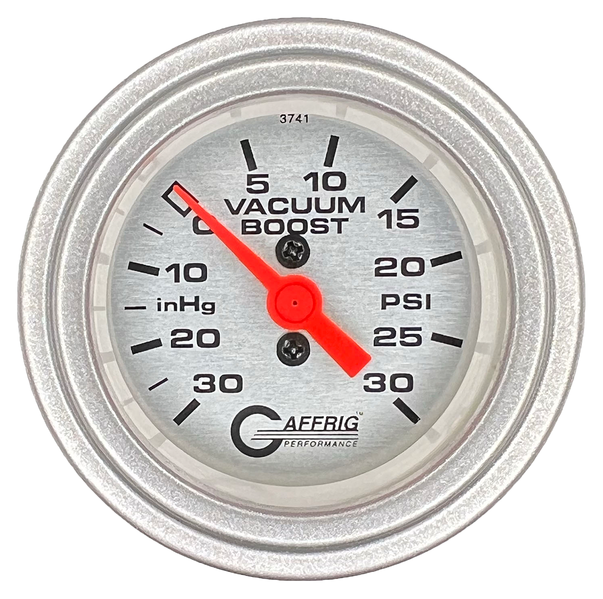 #6818 2 INCH MECHANICAL VACUUM 0-30HG/BOOST 0-30 PSI- PLATINUM Platinum / Step