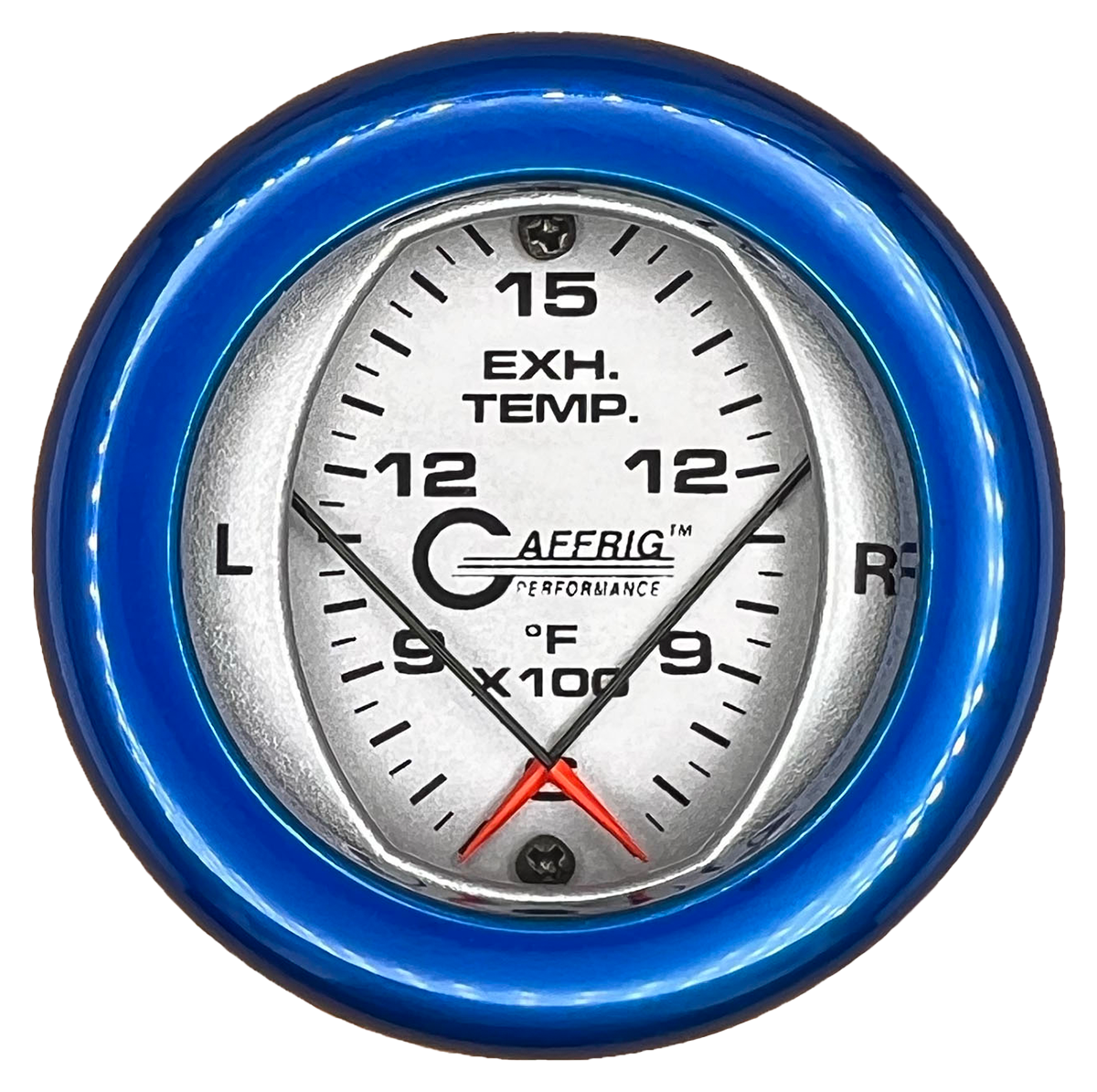 #6824 2 INCH MECHANICAL DUAL PYROMETER 600 - 1600 F PLATINUM Blue / Step