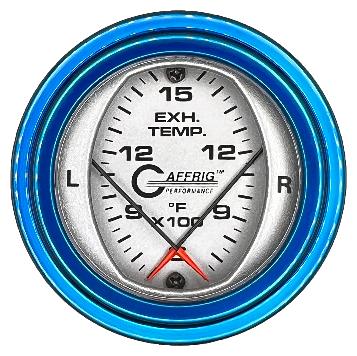 #6824 2 INCH MECHANICAL DUAL PYROMETER 600 - 1600 F PLATINUM Blue / Step