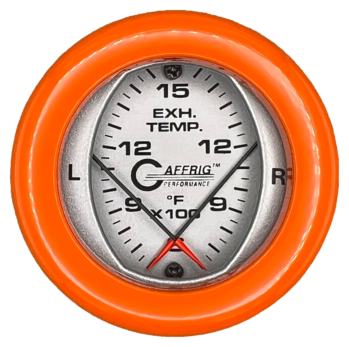 #6824 2 INCH MECHANICAL DUAL PYROMETER 600 - 1600 F PLATINUM Orange / Step