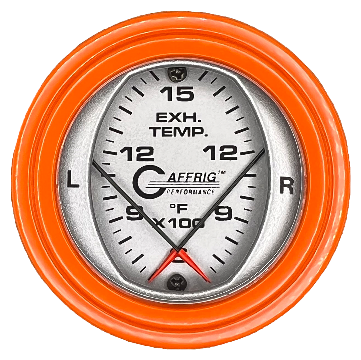 #6824 2 INCH MECHANICAL DUAL PYROMETER 600 - 1600 F PLATINUM Orange / Step