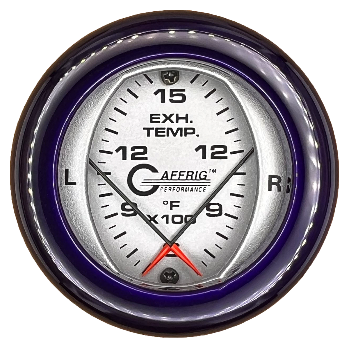 #6824 2 INCH MECHANICAL DUAL PYROMETER 600 - 1600 F PLATINUM Purple / Step