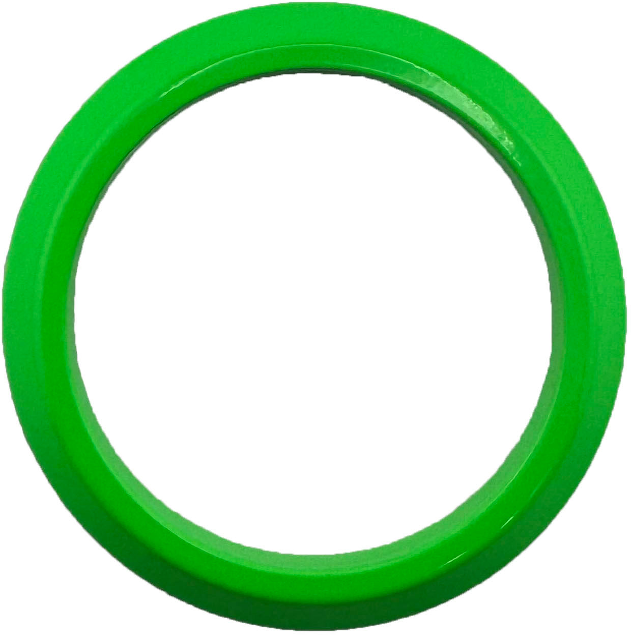 GAFFRIG PART #8000 FLAT BEZEL 2 1/16 INCH I.D. / 2 3/4 INCH O.D. LIME GREEN