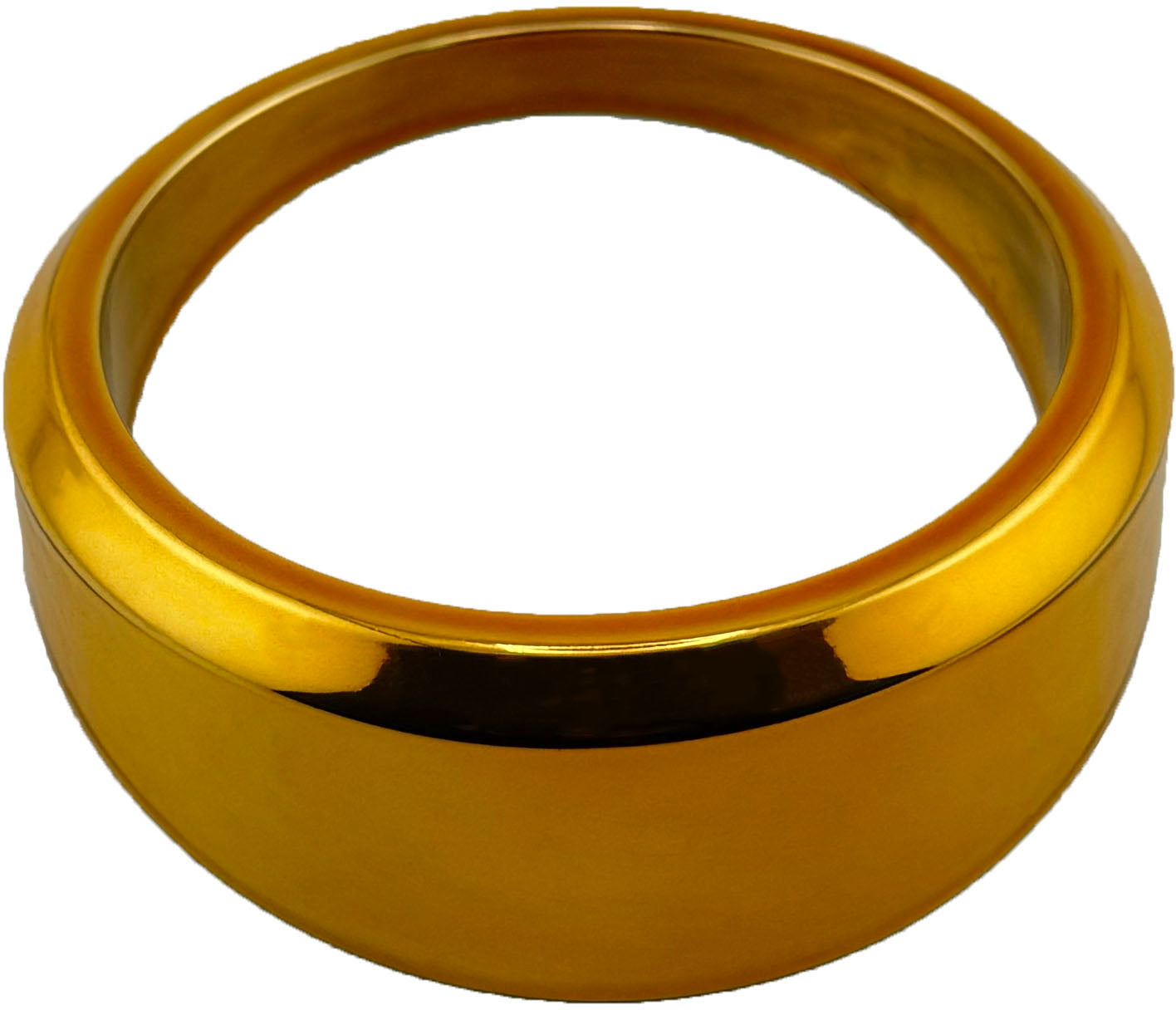 GAFFRIG PART #8150 ANGLED BEZEL 2 5/8 INCH I.D. x 3 3/8 INCH O.D. GOLD