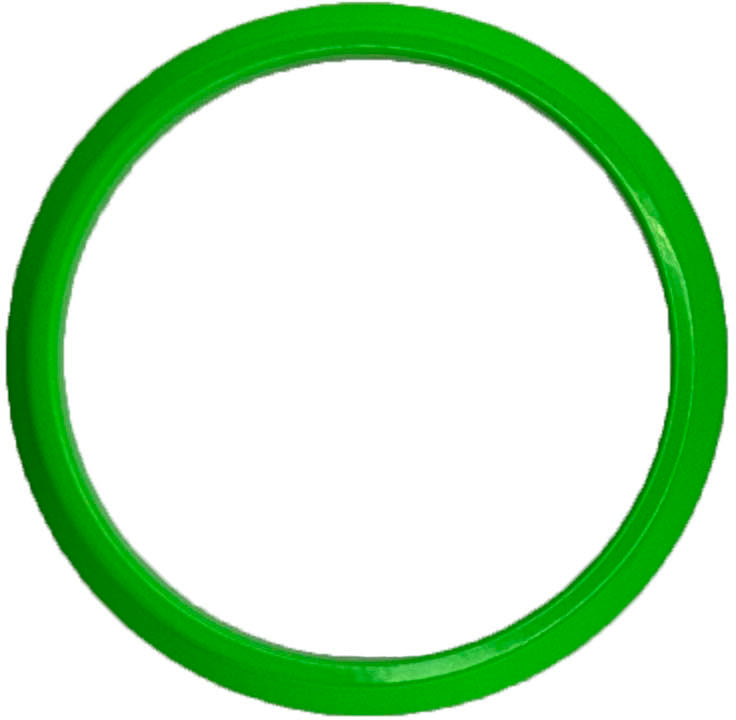 GAFFRIG PART #8400 FLAT BEZEL 3 3/4 I.D. / 4 1/2 O.D. LIME GREEN
