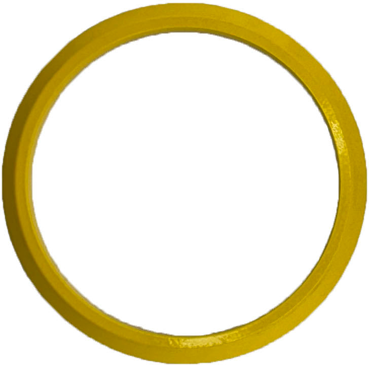 GAFFRIG PART #8400 FLAT BEZEL 3 3/4 I.D. / 4 1/2 O.D. YELLOW