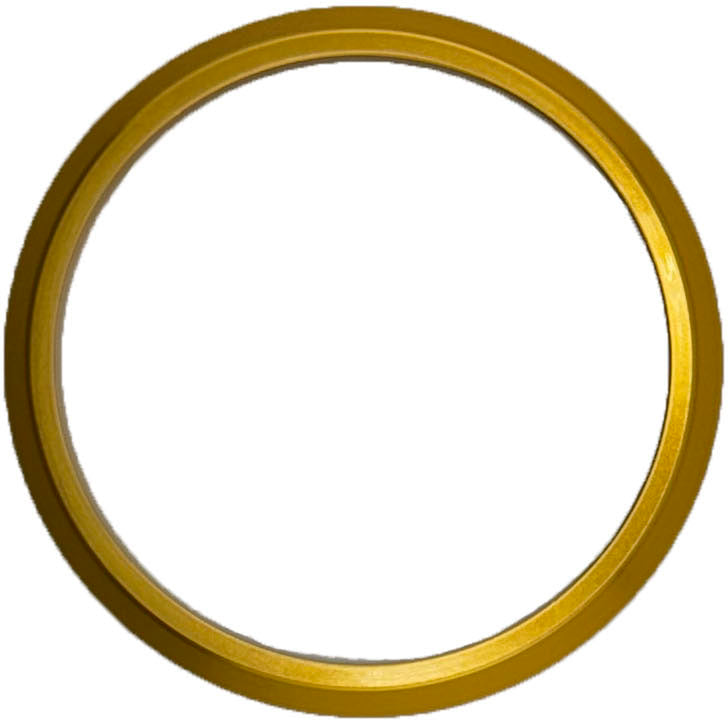 GAFFRIG PART #8400 FLAT BEZEL 3 3/4 I.D. / 4 1/2 O.D. GOLD