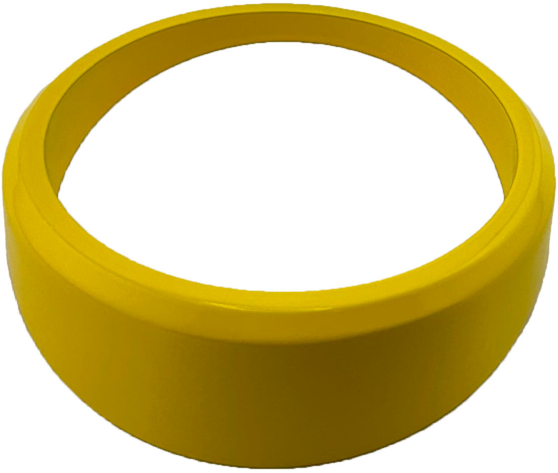 GAFFRIG PART #8500 ANGLED BEZEL 3 5/8 INCH I.D. / 4 5/8 INCH O.D. YELLOW