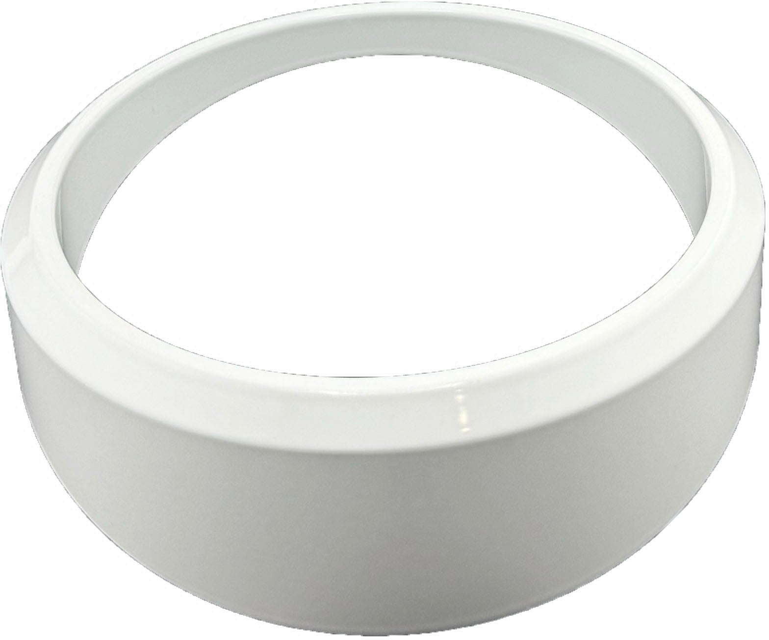GAFFRIG PART #8500 ANGLED BEZEL 3 5/8 INCH I.D. / 4 5/8 INCH O.D. WHITE