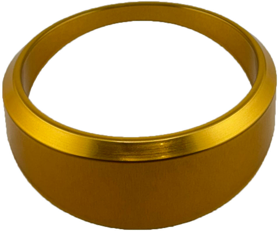 GAFFRIG PART #8500 ANGLED BEZEL 3 5/8 INCH I.D. / 4 5/8 INCH O.D. GOLD